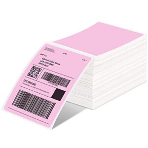 Phomemo Label Printer, Label Holder, 4X6 Pink Thermal Label