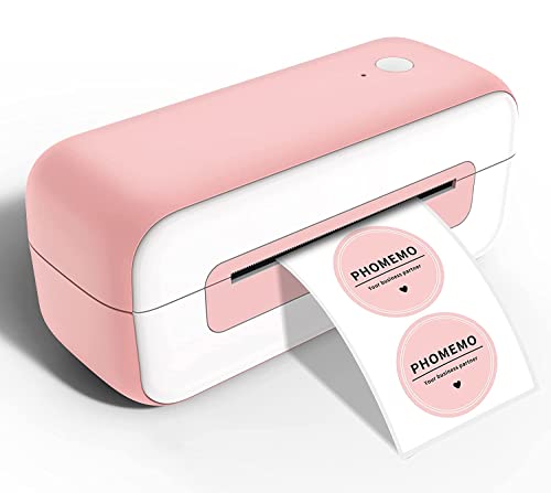 Phomemo Label Printer, Label Holder, 4X6 Pink Thermal Label