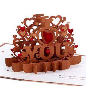 hallmark signature paper wonder wood pop up valentines day card (all my heart)