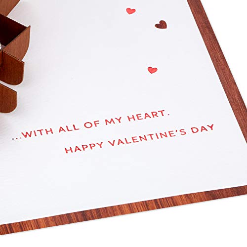 Hallmark Signature Paper Wonder Wood Pop Up Valentines Day Card (All My Heart)