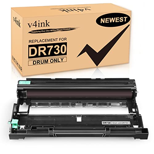 v4ink Compatible DR-730 Drum Unit (NOT Toner) for Brother DR730 DR760 Drum for Brother HLL2325DW HLL2350DW HLL2370DW HLL2390DW HLL2395DW MFCL2690DW MFCL2710DW MFCL2717DW MFCL2750DW DCPL2550DW Printer