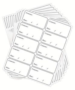 hybsk removable freezer labels easy peel off – frozen food storage 100pcs labels that leave no sticky residue after use (type 1)