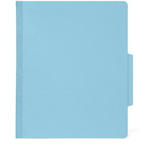 10 Blue Classification Folders - 2 Divider - 2 Inch Tyvek Expansions - Durable 2 Prongs Designed to Organize Standard Medical Files, Law Client and Office Files - Letter Size, Light Blue, 10 Pack