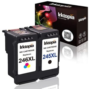 inktopia combo compatible ink cartridge replacement for canon pg 245xl cl 246xl 245 xl 246 xl pg-243 cl-244 (1 black 1 color) used in pixma ip2820 mg2420 mg2520 mg2922 mg2924 printer