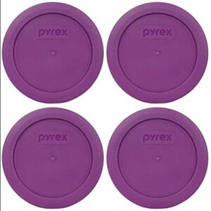 pyrex bundle – 4 items: 7200-pc 2-cup thistle purple plastic food storage lids