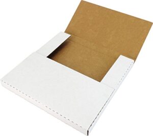 (10) white vinyl record lp shipping mailer boxes – holds 1 to 3 12″ records – adjustable height – strong 200# test cardboard #12bc01vdwh