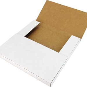 (10) White Vinyl Record LP Shipping Mailer Boxes - Holds 1 to 3 12" Records - Adjustable Height - STRONG 200# Test Cardboard #12BC01VDWH