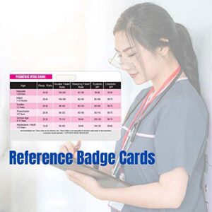 Pediatric Vital Signs Horizontal Badge Card - Excellent Resource for Pediatric Nurses, Nursing Clinicals and RN Students - Great Nursing School Supplies and Accessories