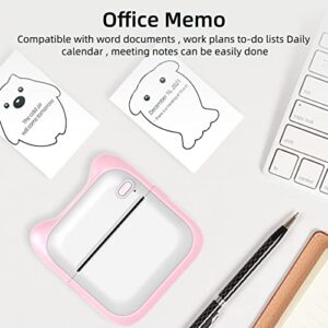 Mini Pocket Photo Printer Portable Thermal Printing Machine 203dpi Wireless BT Connection for Picture Lable DIY Handcraft List Meno Notes Journal Receipt Paper Instant Printer Sticker with 6 Roll