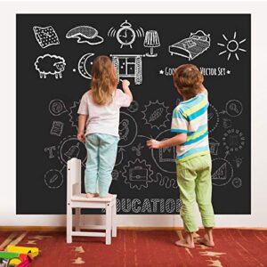 Chalkboard Wall Sticker Wall Decal Blackboard Wallpaper Large Chalkboard Contact Paper Roll KDG Self Adhesive DIY Reusable Erasable Chalkboard Stickers