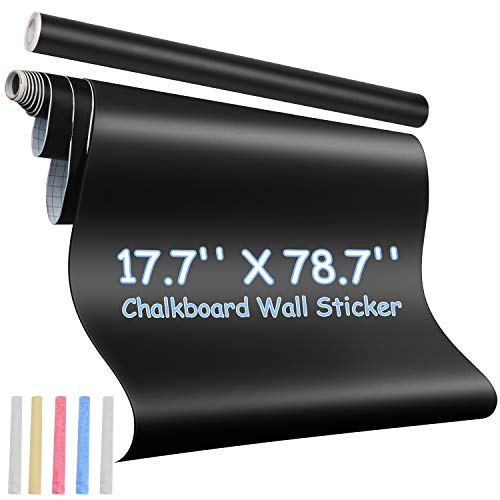 Chalkboard Wall Sticker Wall Decal Blackboard Wallpaper Large Chalkboard Contact Paper Roll KDG Self Adhesive DIY Reusable Erasable Chalkboard Stickers