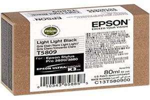epson t5809 ultrachrome k3 light light black cartridge ink