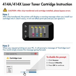 Cool Toner Compatible Toner Cartridge Replacement for HP 414A 414X 414 W2020A Work with Color Pro MFP M479fdw M454dw M454dn M479fdn M479 Laser Printer Ink (Black Cyan Magenta Yellow, 4-Pack)