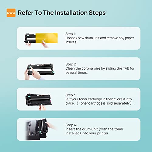 KEENKLE DR223CL DR223 DR-223 Compatible Drum Unit Replacement for Brother DR223CL DR223 DR-223 use with MFC-L3770CDW MFC-L3750CDW HL-L3230CDW HL-L3290CDW HL-L3210CW MFC-L3710CW (4 Pack)