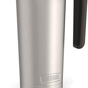 ALTA SERIES BY THERMOS Stainless Steel Mug 18 Ounce, Matte Steel/Espresso Black