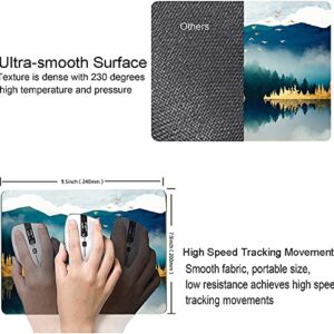 Mountains Mouse Pad, Landscape Mouse Pad, Mouse Mat Square Waterproof Mouse Pad Non Slip Rubber Base MousePads for Office Laptop, 9.5"x7.9"x0.12" Inch