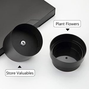 Younion Flower Pot Diversion Safe with Key Lock, Secret Hidden Safe Lock Box, Perfect for Hiding The Valuables Inside Flower Pot’s False Bottom, Plants Not Include