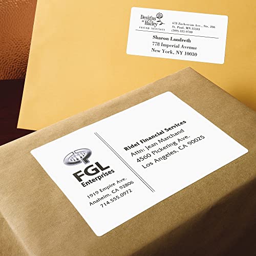 Avery Shipping Address Labels, Laser Printers, 400 Labels, 3-1/2 x 5, Permanent Adhesive, TrueBlock (5168)