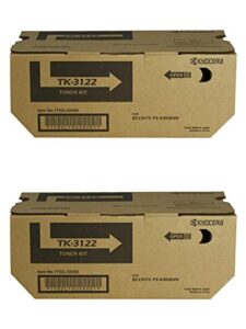 kyocera tk-3122 (tk3122) black toner cartridge 2-pack for ecosys m3550idn, m3560idn, fs-4200dn