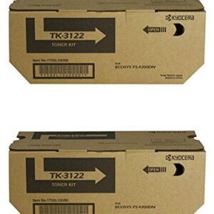 Kyocera TK-3122 (TK3122) Black Toner Cartridge 2-Pack for ECOSYS M3550idn, M3560idn, FS-4200DN