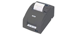 epson c31c514a8531 tm-u220b dot matrix receipt printer, 9 pin, usb with db9 serial interface, autocutter, with power supply, dark gray