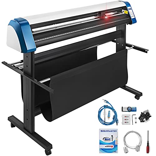 VEVOR Vinyl Cutter 53 Inch Vinyl Cutter Machine Semi-Automatic DIY Vinyl Printer Cutter Machine Manual Positioning Sign Cutting with Floor Stand Signmaster Software