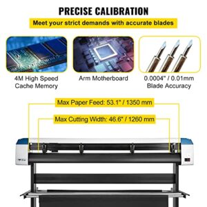 VEVOR Vinyl Cutter 53 Inch Vinyl Cutter Machine Semi-Automatic DIY Vinyl Printer Cutter Machine Manual Positioning Sign Cutting with Floor Stand Signmaster Software