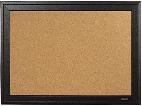 Quartet Cork Bulletin Board, 11” x 17” Framed Corkboard, Black Frame, Small Decorative Hanging Pin Board, Perfect for Office & Home Decor, Home School Message Board or Vision Board, Brown (79279)