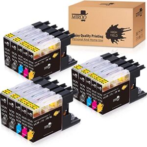 miroo compatible ink cartridge replacement for brother lc75 lc71 lc79 xl 15 pack, work for brother mfc j280w j825dw j430w j835dw j625dw j425w j6710dw j280w j6910dw j5910dw j6510dw j435w printer