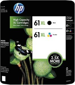 hb 61xl ink cartridge black and tri-color combo pack