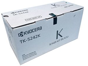 kyocera 1t02r70us0 model tk-5242k black toner cartridge for m5526cdw/ p5026cdw, genuine kyocera, up to 4000 pages