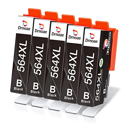 564XL Ink Cartridges for HP Printers, Drnoae Compatible for HP Photosmart 7520 5520 7525 7510 6510 5514 6515 Officejet 4620 7510 4622 5510 Deskjet 3520 3521 Ink Cartridges, 5 Pack