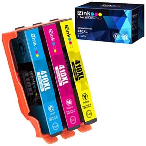 e-z ink (tm remanufactured ink cartridge replacement for epson 410xl 410 xl t410xl high yield to use with expression xp-640 xp-830 xp-7100 xp-530 xp-630 xp-635 ( 1 cyan, 1 magenta, 1 yellow, 3 pack )