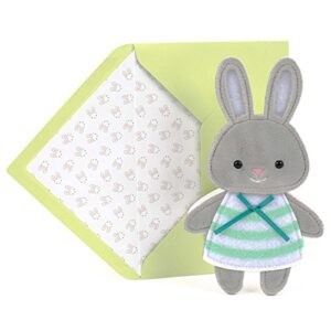 hallmark signature easter card for kids (fuzzy plush bunny)