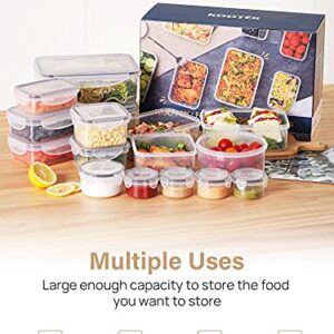 Kootek Food Storage Containers 21 Pack with Lids, Kitchen Airtight Meal Prep Container Reusable Pantry Organization and Storage Plastic Lunch Box Leak Proof Microwavable Dishwasher Safe