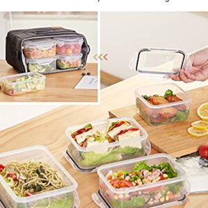 Kootek Food Storage Containers 21 Pack with Lids, Kitchen Airtight Meal Prep Container Reusable Pantry Organization and Storage Plastic Lunch Box Leak Proof Microwavable Dishwasher Safe