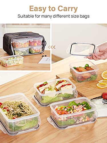 Kootek Food Storage Containers 21 Pack with Lids, Kitchen Airtight Meal Prep Container Reusable Pantry Organization and Storage Plastic Lunch Box Leak Proof Microwavable Dishwasher Safe