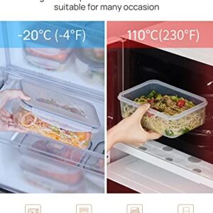 Kootek Food Storage Containers 21 Pack with Lids, Kitchen Airtight Meal Prep Container Reusable Pantry Organization and Storage Plastic Lunch Box Leak Proof Microwavable Dishwasher Safe