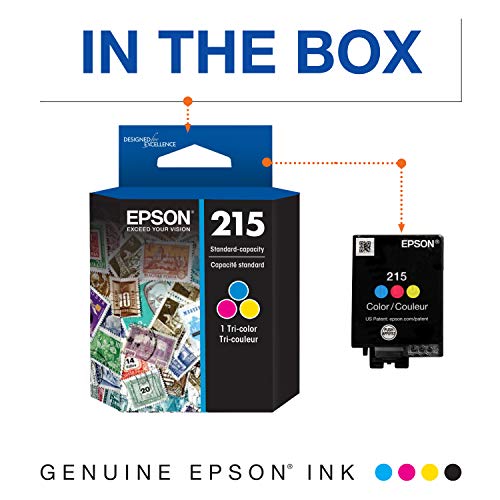 EPSON T215 -Ink Standard Capacity Tricolor -Cartridge (T215530-S) for select Epson WorkForce Printers