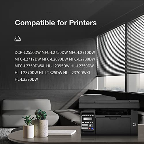LEMERO TN-760 Compatible Toner Cartridge Replacement for Brother TN760 TN730 for Brother Printer HL-L2350DW, HL-L2370DW, HL-L2395DW, HL-L2390DW, MFC-L2710DW, MFC-L2750DW (Black High Yield, 4 Pack )