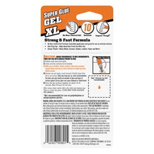 Gorilla Super Glue Gel XL, 25 Gram, Clear, (Pack of 1)