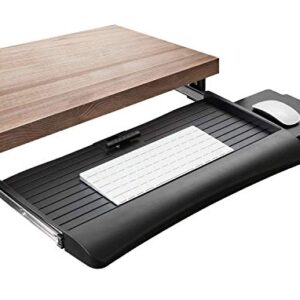 Mount-It! Keyboard Drawer Under Desk with Mouse Platform, Easy-Glide Sliding Under-Counter Computer Keyboard Tray 21 inch Wide