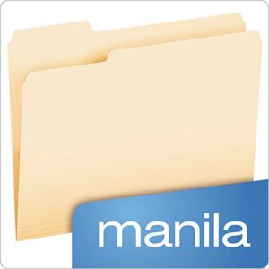 Pendaflex File Folders, Letter Size, 8-1/2" x 11", Classic Manila, 1/3-Cut Tabs in Left, Right, Center Positions, 100 Per Box (65213)