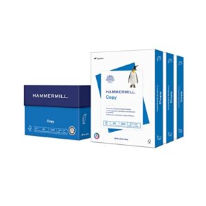 hammermill printer paper, 20 lb copy paper, 8.5 x 11 – 3 ream (1,500 sheets) – 92 bright, made in the usa, 500 count (pack of 3)