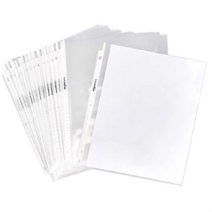 amazon basics clear sheet protectors for 3 ring binder, 8.5 x 11 inch, 100-pack