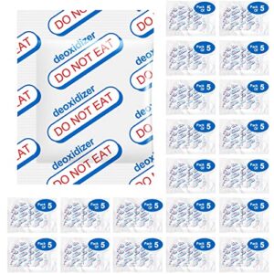 400cc oxygen absorbers for food storage – 100 count (20x packs of 5) – for long term food storage & survival, mylar bags, canning, harvest right freeze dryer, dehydrated, and preserved foods