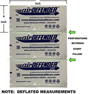 330 count 4x8 airDEFENDER air pillows 40 gallon 5.33 cubic feet void fill cushioning shipping packing package