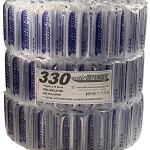 330 count 4x8 airDEFENDER air pillows 40 gallon 5.33 cubic feet void fill cushioning shipping packing package