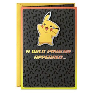 hallmark pokémon birthday card (wild pikachu)