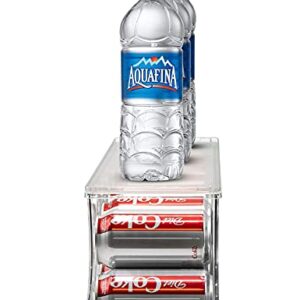 Sorbus Soda Can Organizer for Refrigerator Stackable Can Holder Dispenser with Lid for Fridge, Pantry, Freezer – Holds 12 Cans Each, BPA-Free, Clear Design